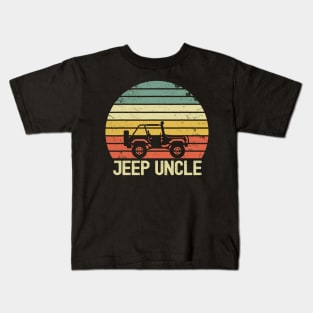 Jeep Uncle Vintage Jeep Kids T-Shirt